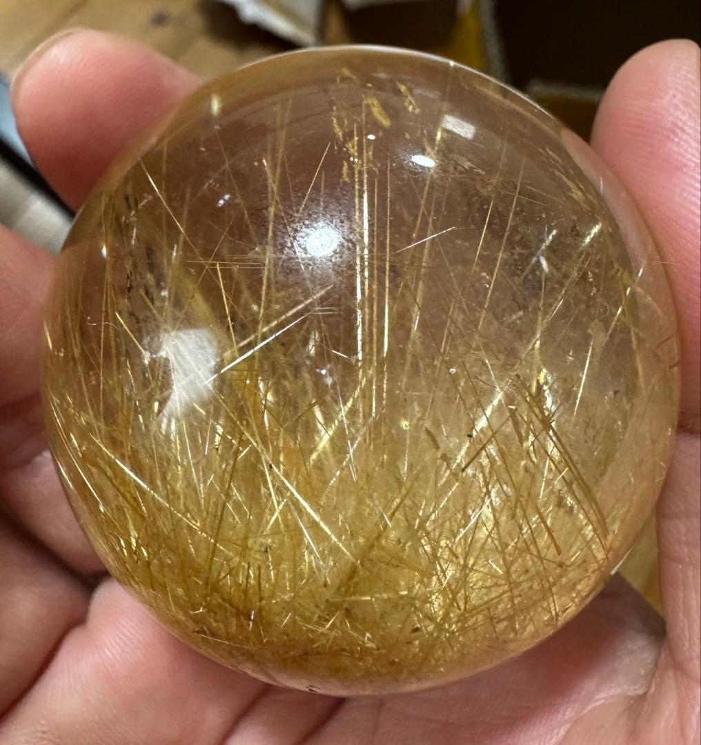 【極上品】コレクション級　ゴールドルチルスフィア 丸玉　約5.4 証明書付