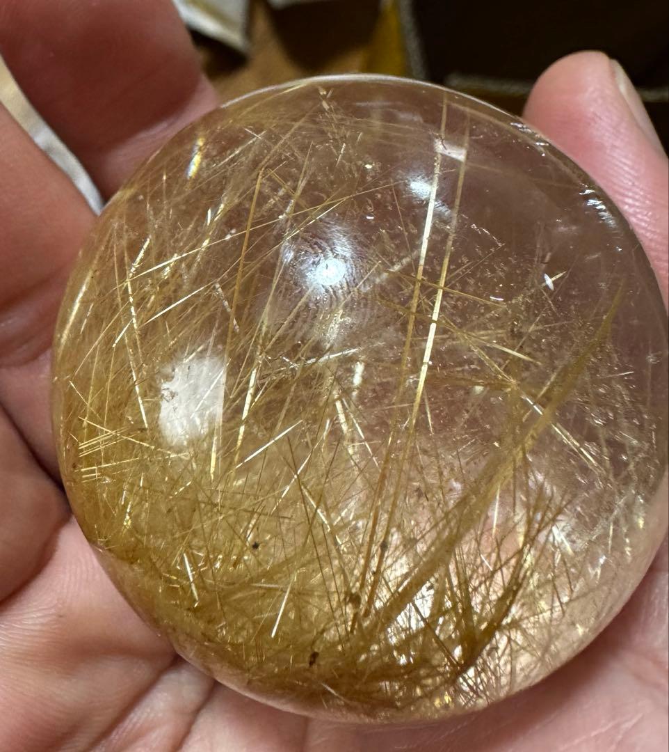 【極上品】コレクション級　ゴールドルチルスフィア 丸玉　約5.4 証明書付