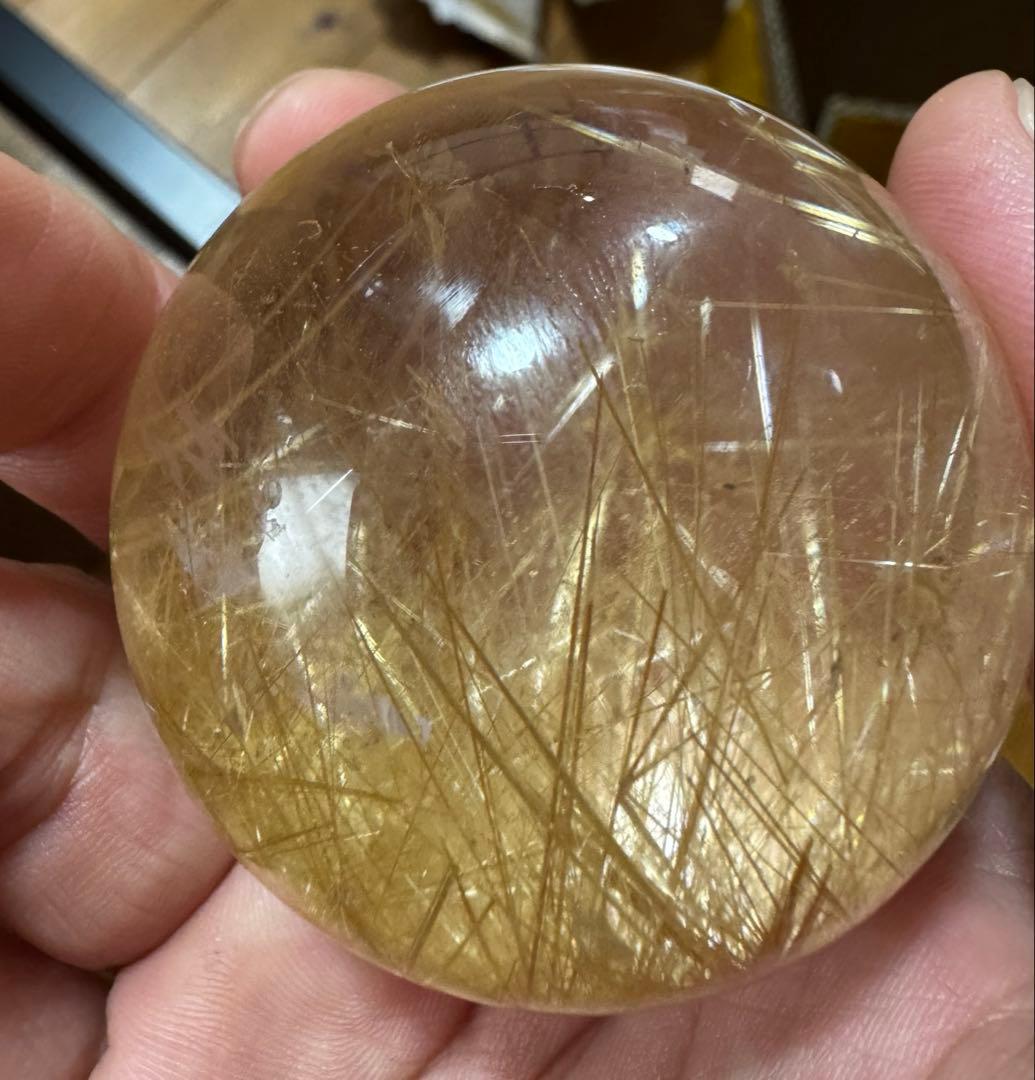 【極上品】コレクション級　ゴールドルチルスフィア 丸玉　約5.4 証明書付