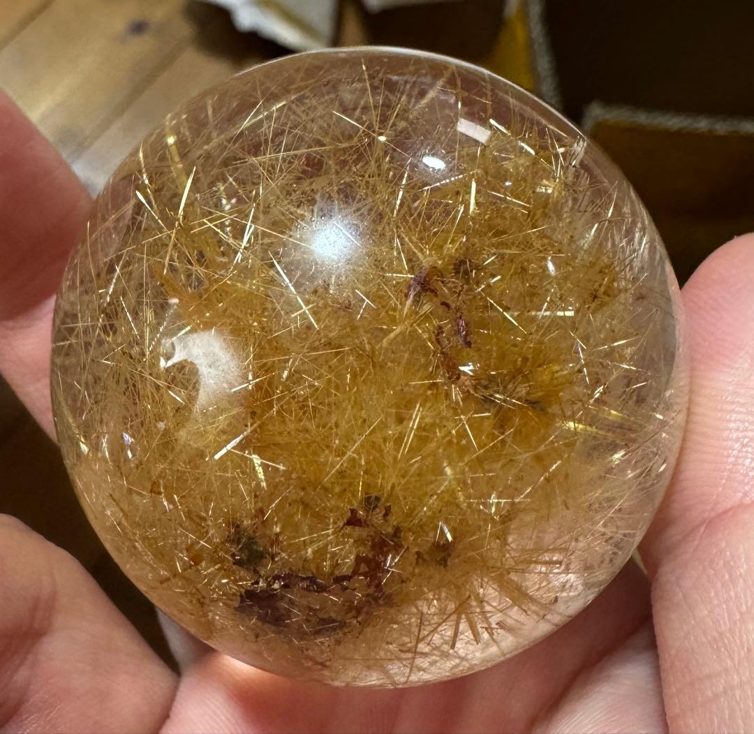 【極上品】コレクション級　ゴールドルチルスフィア 丸玉　約5.4 証明書付