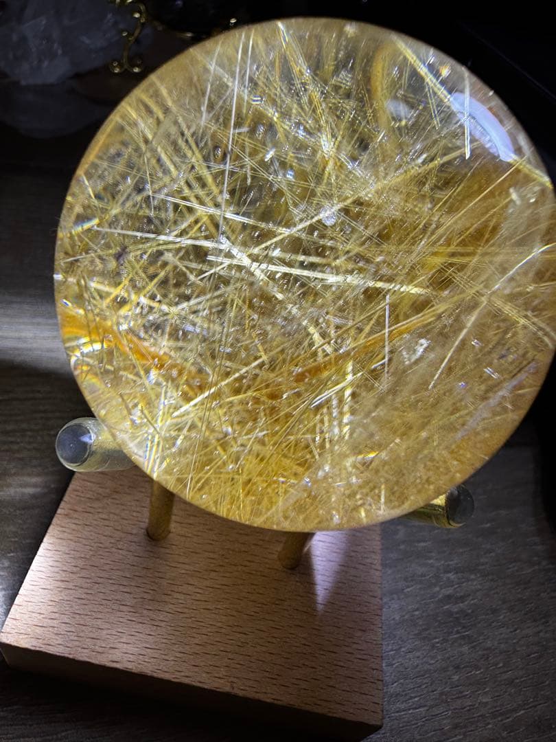 【極上品】コレクション級　ゴールドルチルスフィア 丸玉　約5.4 証明書付