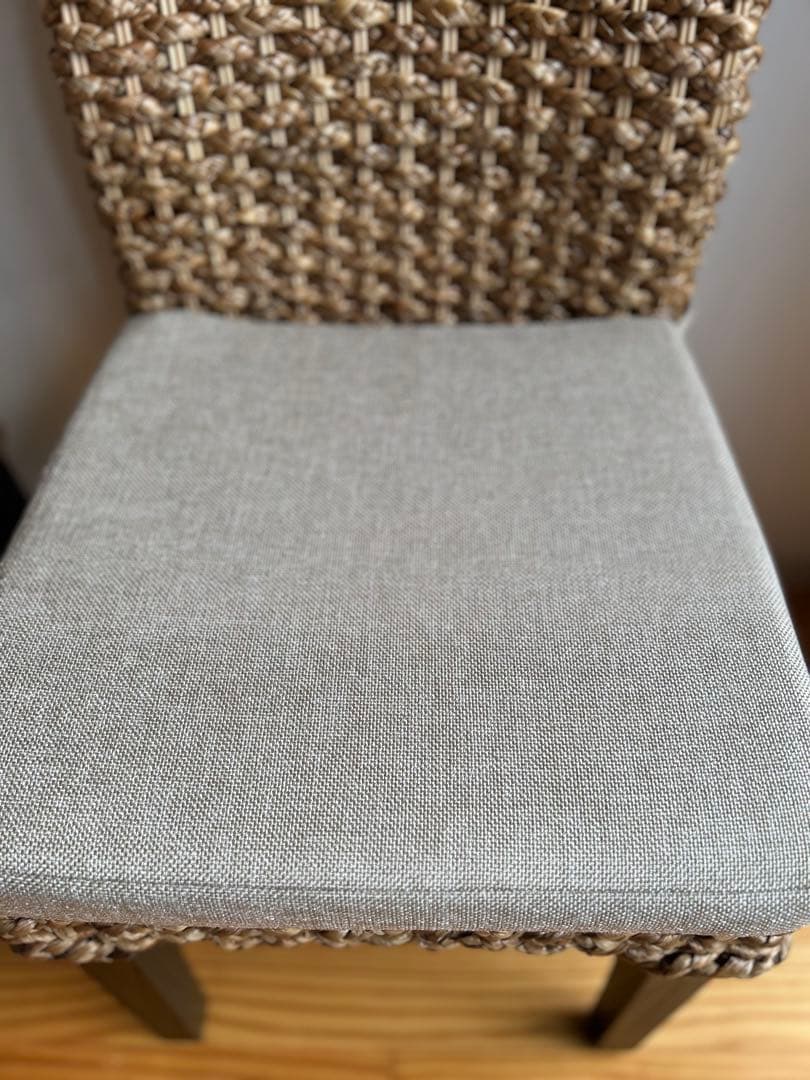 【美品】アジアン家具　ダイニングチェア　ウォーターヒヤシンス　バリ島　2脚セット