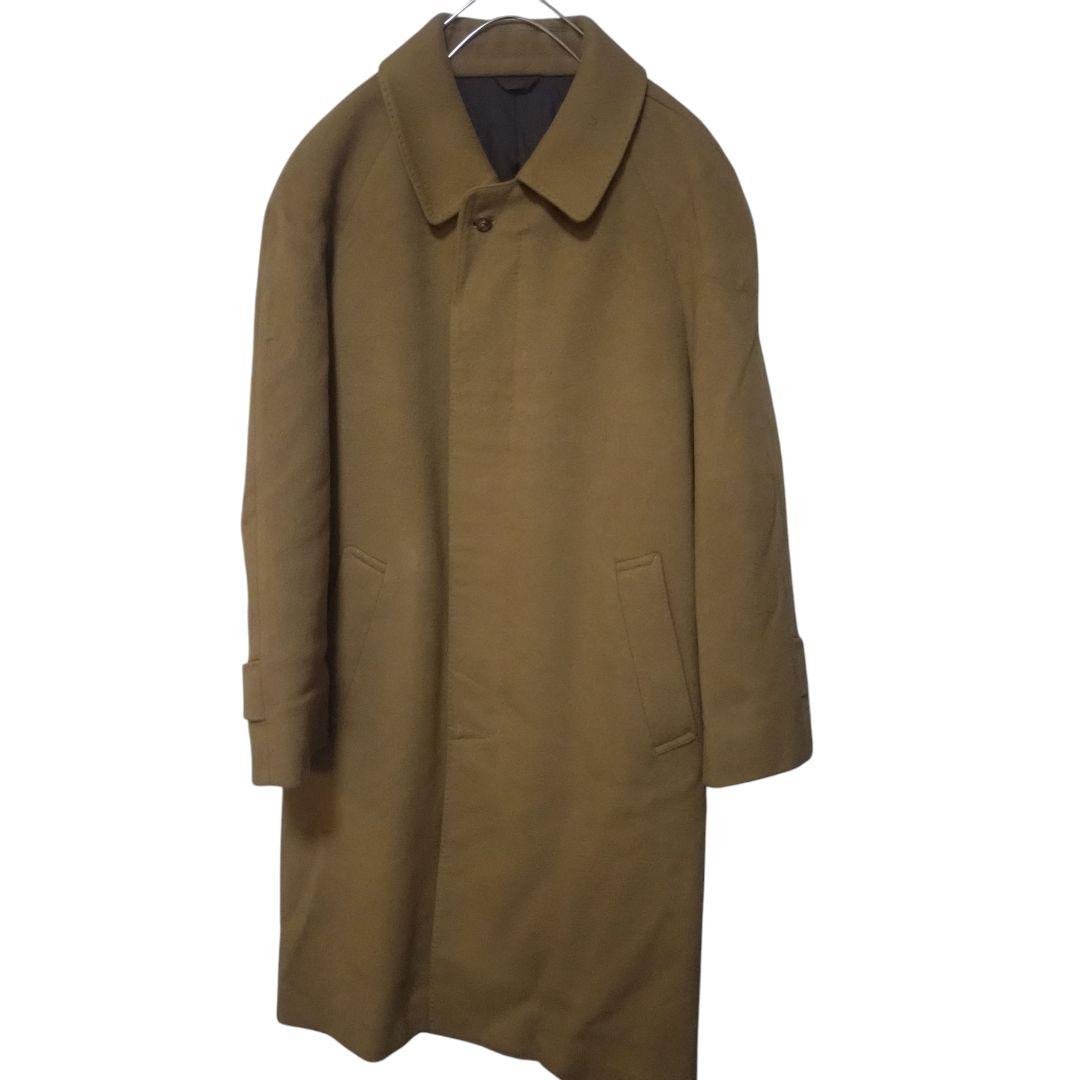 【カシミヤ100%】 バレンシアガ ステンカラーコート 比翼ボタン ヴィンテージ
