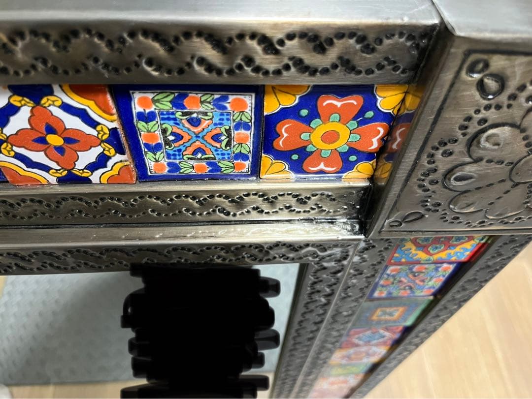 メキシコ　ブリキタイルミラー