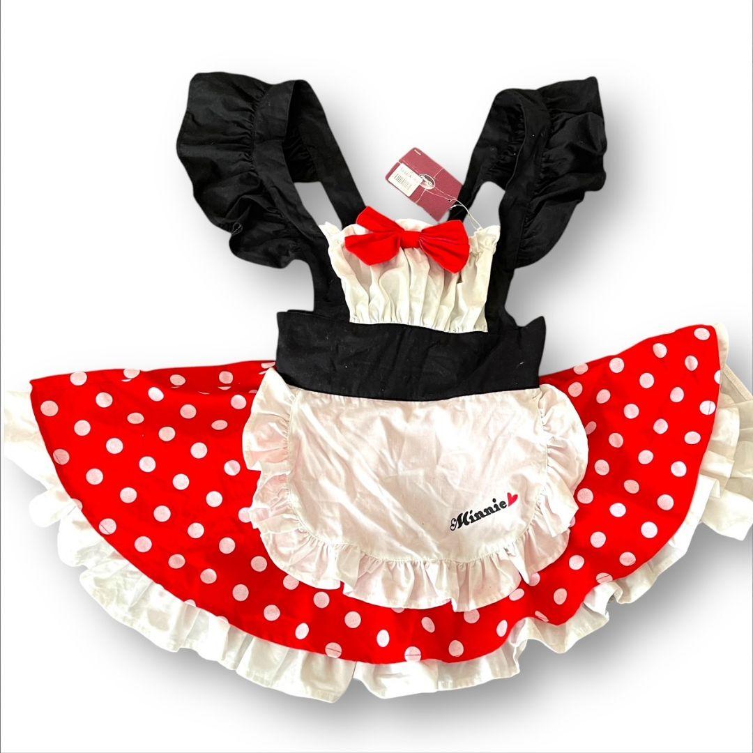 新品 未使用 公式 ディズニー ランド ミニー エプロン 定価9975円