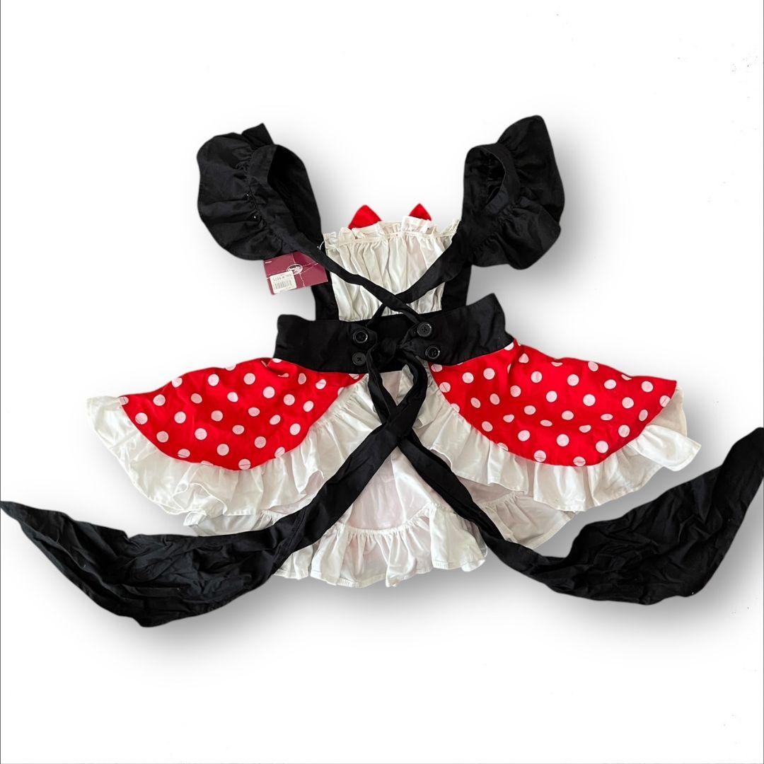 新品 未使用 公式 ディズニー ランド ミニー エプロン 定価9975円