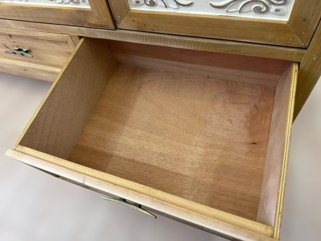 カントリー　キャビネット　リビングボード　レトロ　棚　引出　ラック　サイドボード