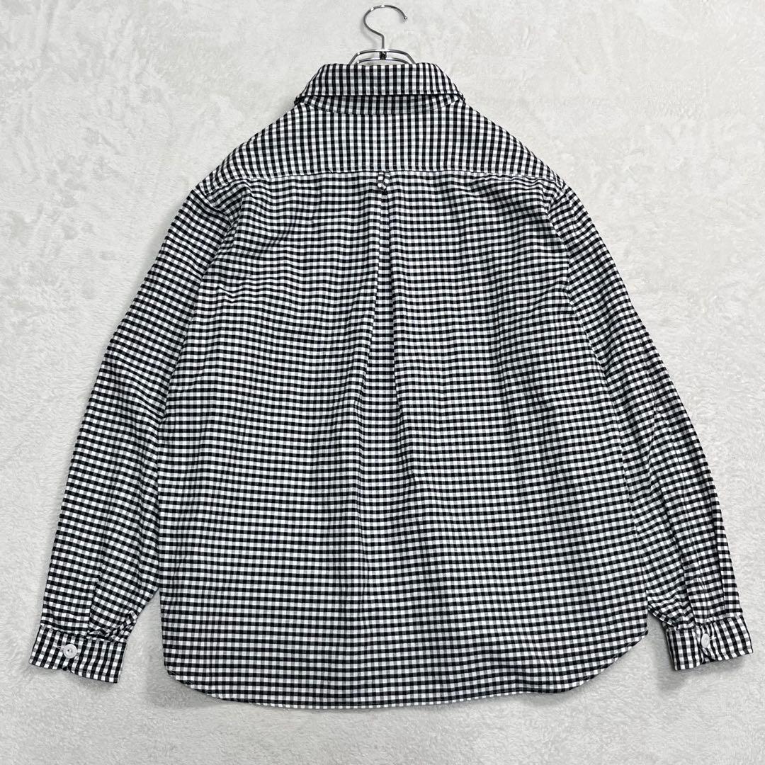 美品『ダントン』丸襟プルオーバーシャツ ギンガムチェック リラックスシルエット