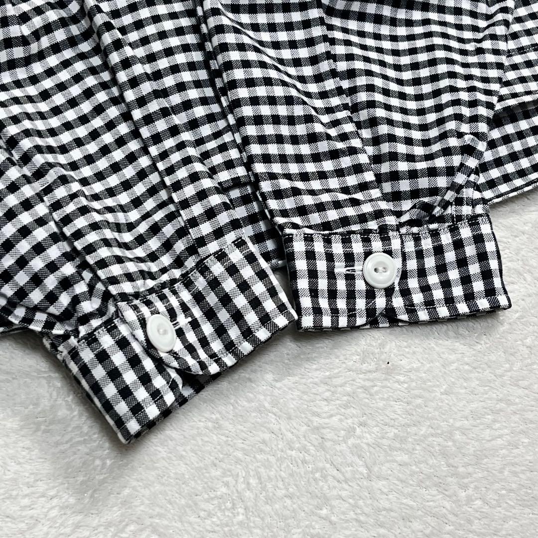 美品『ダントン』丸襟プルオーバーシャツ ギンガムチェック リラックスシルエット