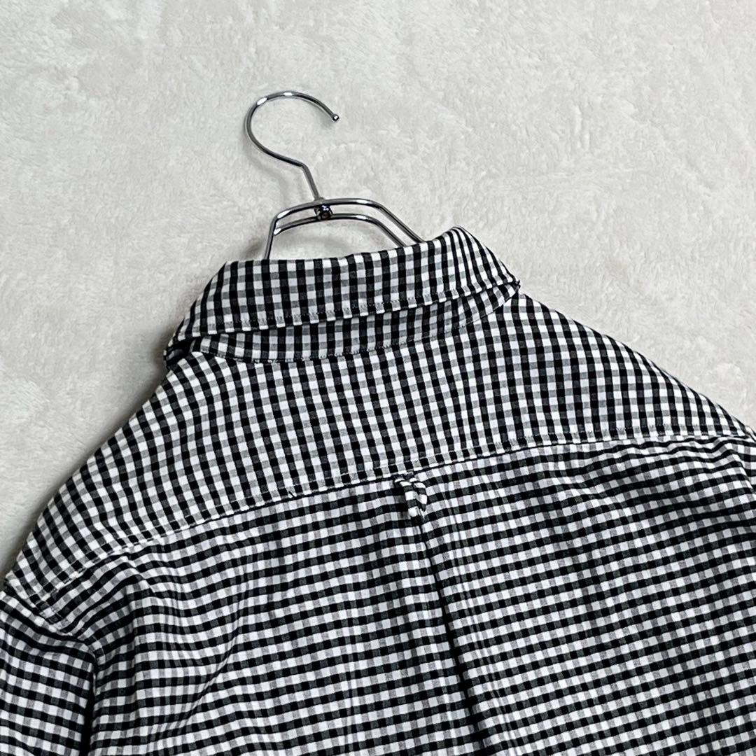 美品『ダントン』丸襟プルオーバーシャツ ギンガムチェック リラックスシルエット
