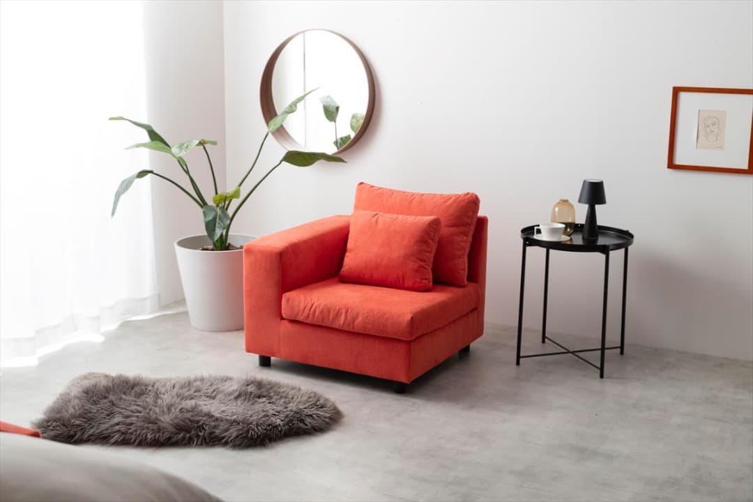 【送料無料】Legeno コーナーソファ 天然木 Sバネ 1人掛け