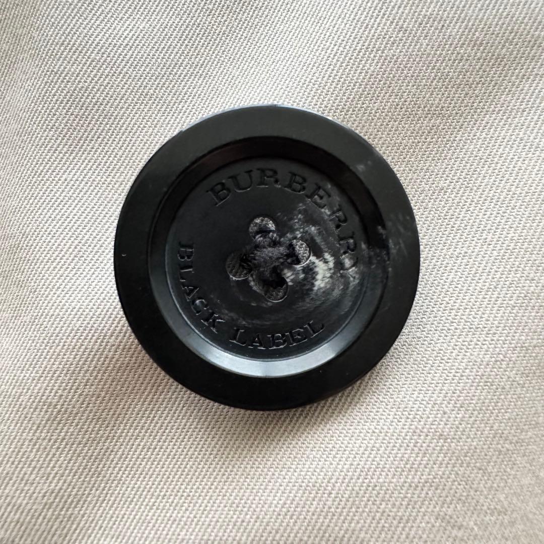 【バーバリーブラックレーベル】トレンチコート　ショート丈 ダブル　ベージュ　LL