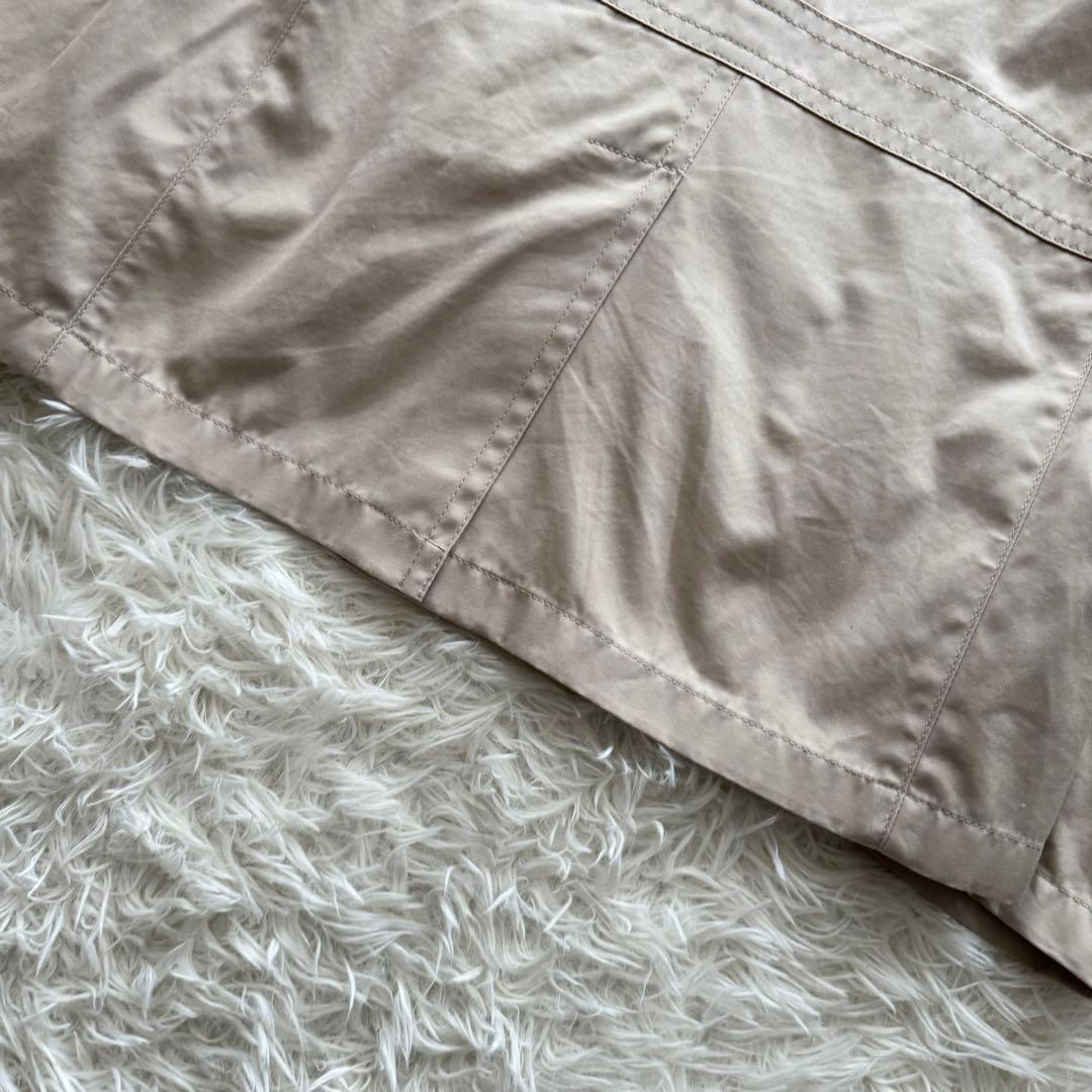 【バーバリーブラックレーベル】トレンチコート　ショート丈 ダブル　ベージュ　LL