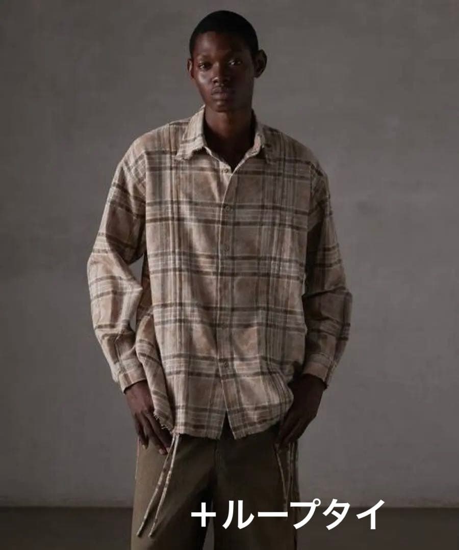 GRANCYチェックシャツ　Mサイズ ～16日まで購入でおまけループタイ