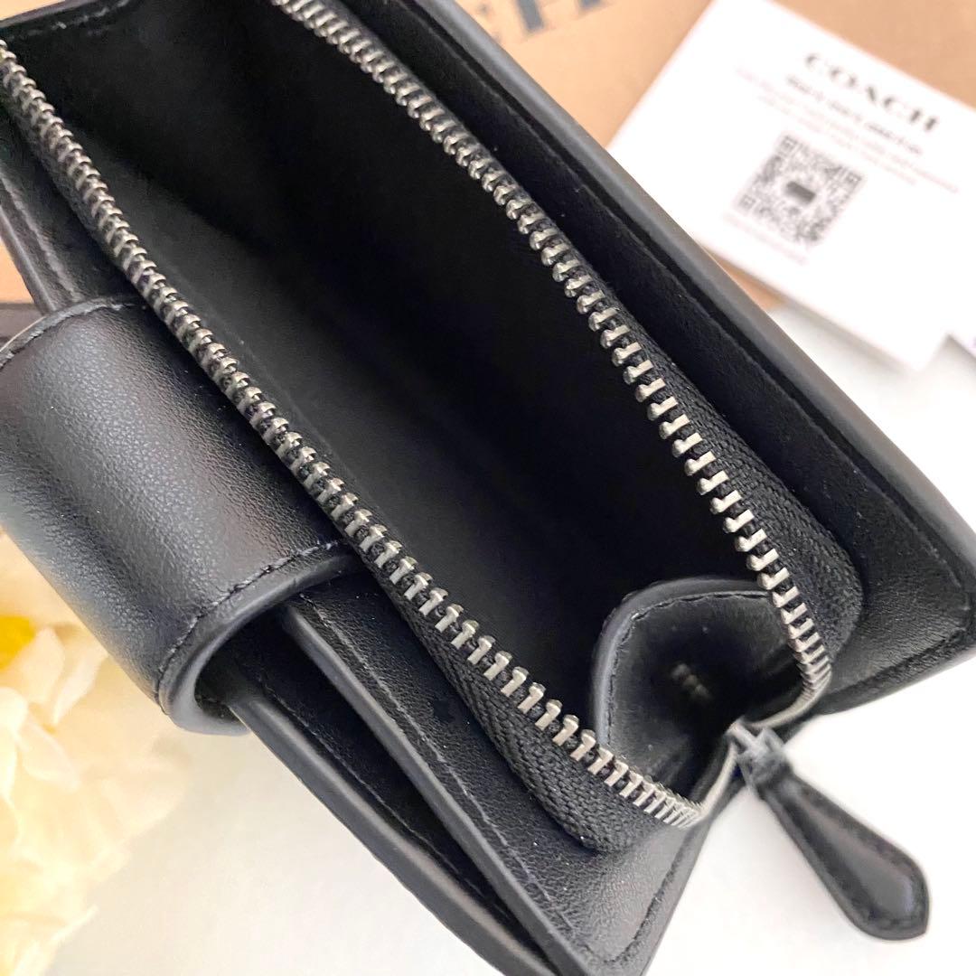 新品　正規品☆COACH(コーチ) 折り財布　メンズ　ブラック 二つ折り財布