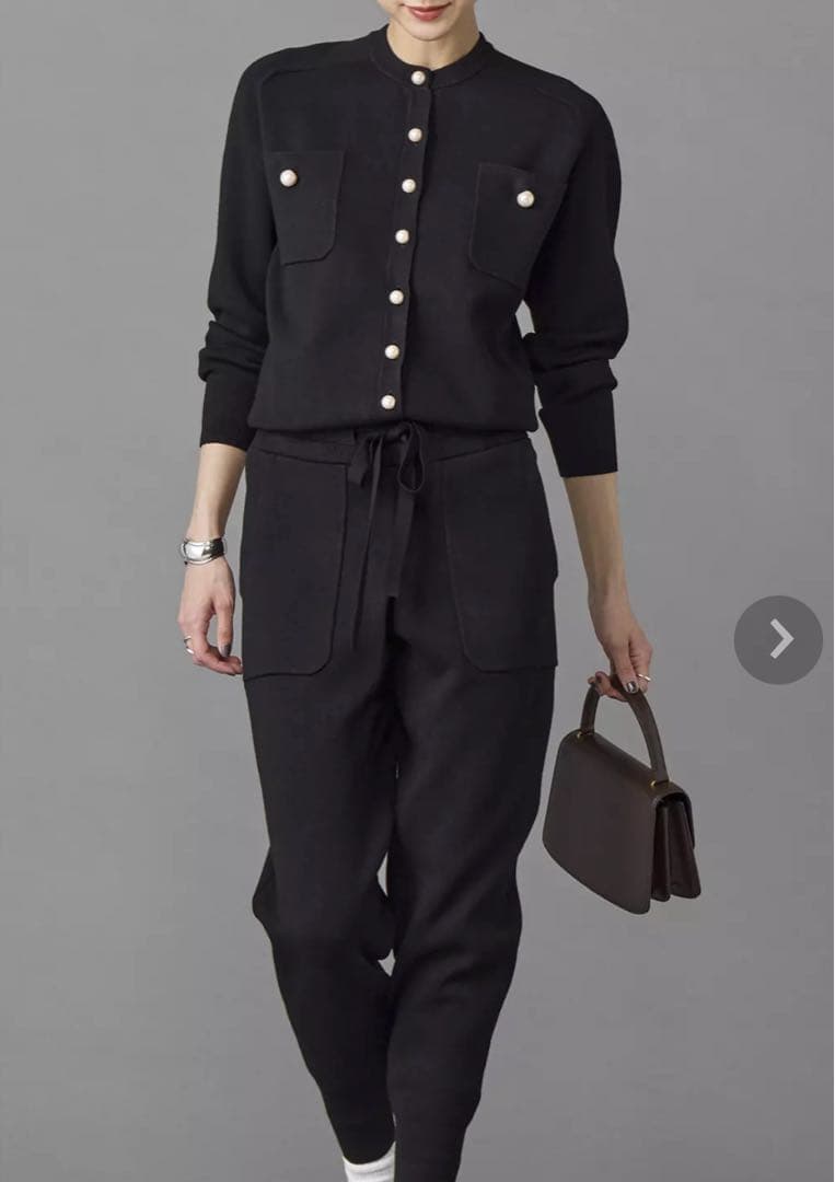 MADISONBLUE ニットジャンプスーツ02(M)マディソンブルー