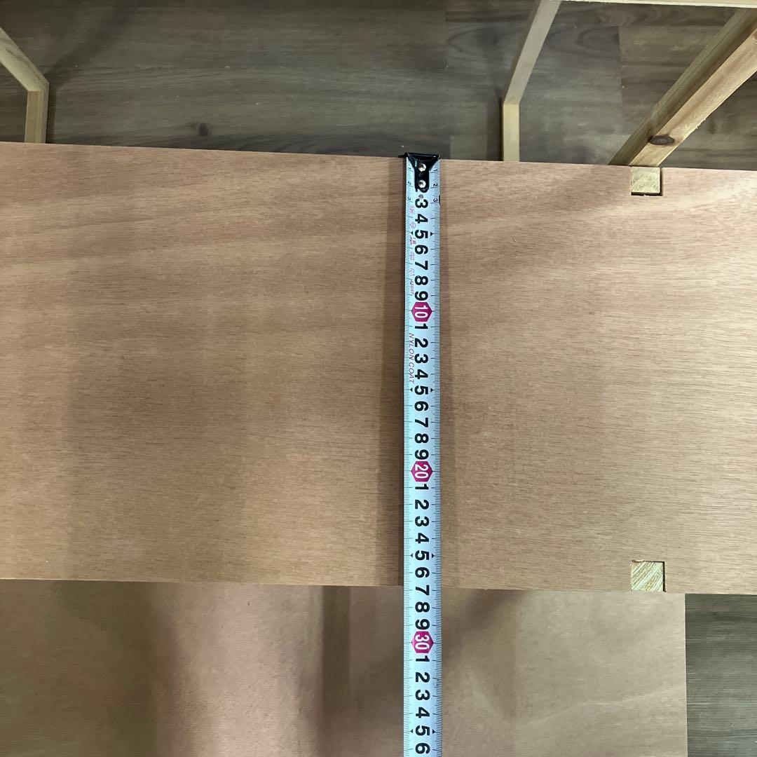 A-4 木製 マルシェ棚 3段 ディスプレイラック 折り畳み式 什器 飾り棚