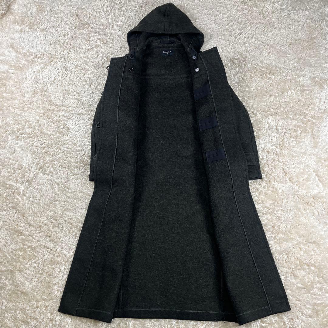 マーガレットハウエル 英国製 ロング ダッフルコート ウール混 フード 旧タグ