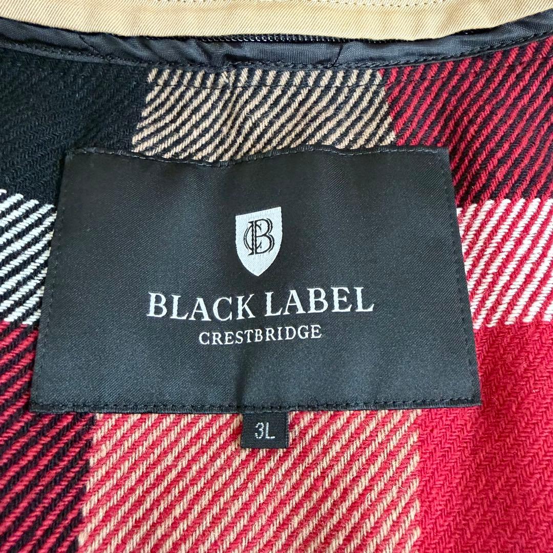 【希少サイズ3L】ブラックレーベルクレストブリッジ トレンチコート ノバチェック