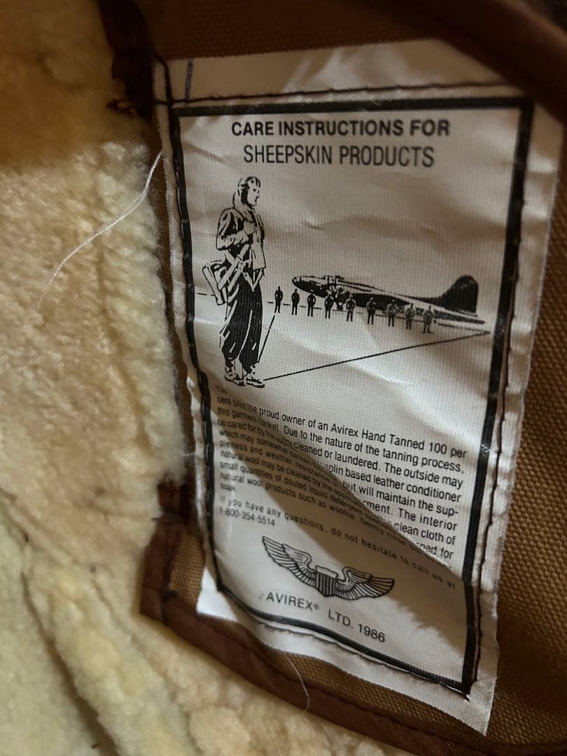 h*i様 極小サイズ/B-3 ジャケット リアルムートン/メンテ済み