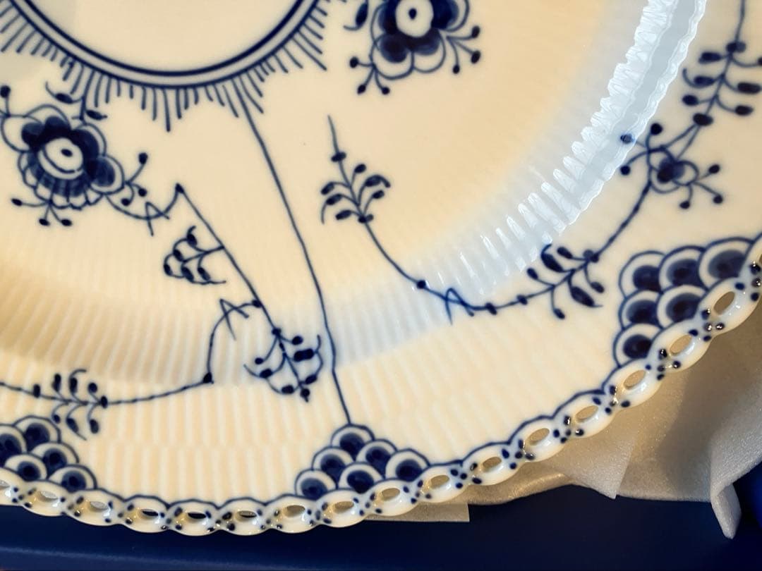 ロイヤルコペンハーゲン　ブルーフルーテッドフルレース　33プレート　大皿