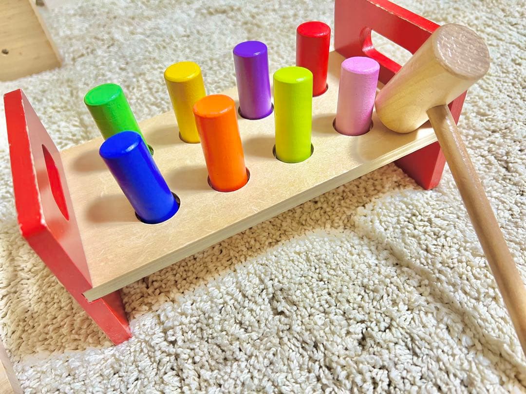 木の知育おもちゃセット　木製７点セット‼️モンテッソーリ