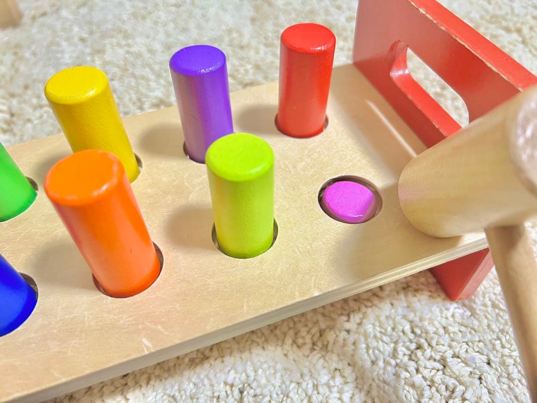 木の知育おもちゃセット　木製７点セット‼️モンテッソーリ