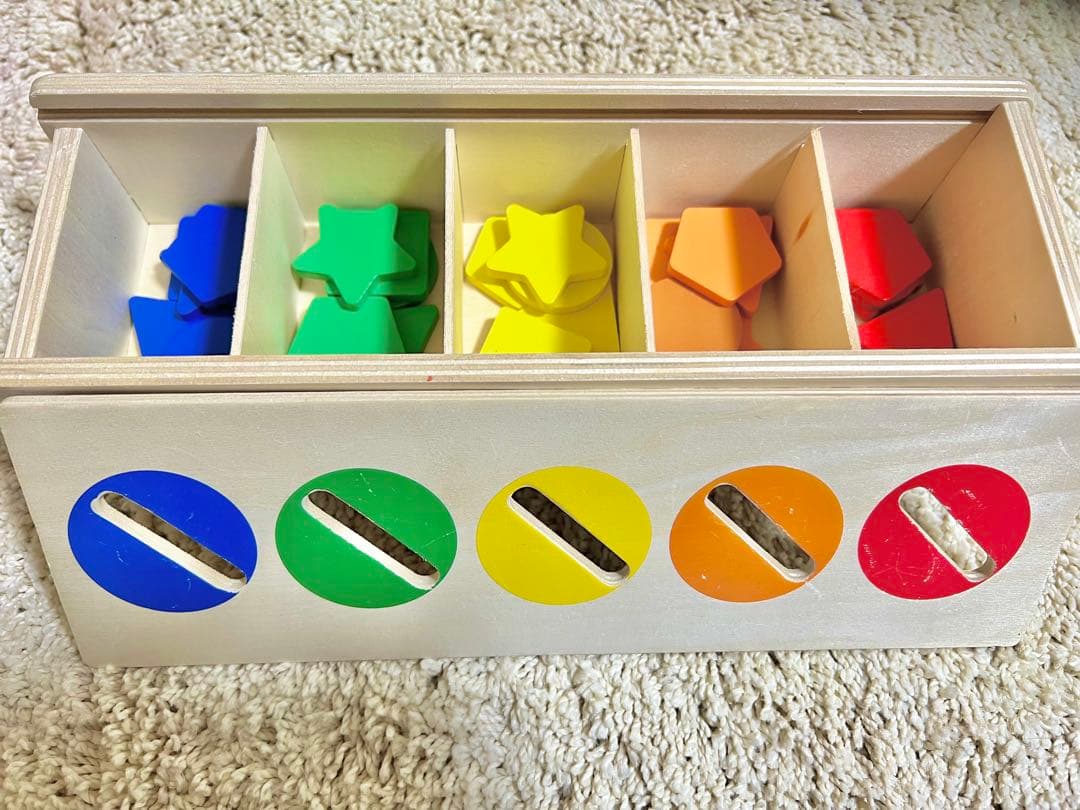 木の知育おもちゃセット　木製７点セット‼️モンテッソーリ