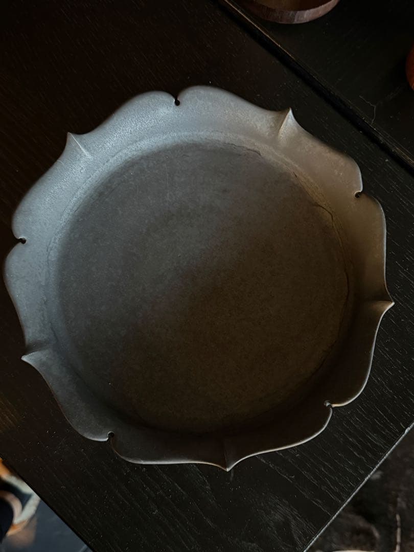 木下和美　｜黒釉yomoプレート　L 個展購入