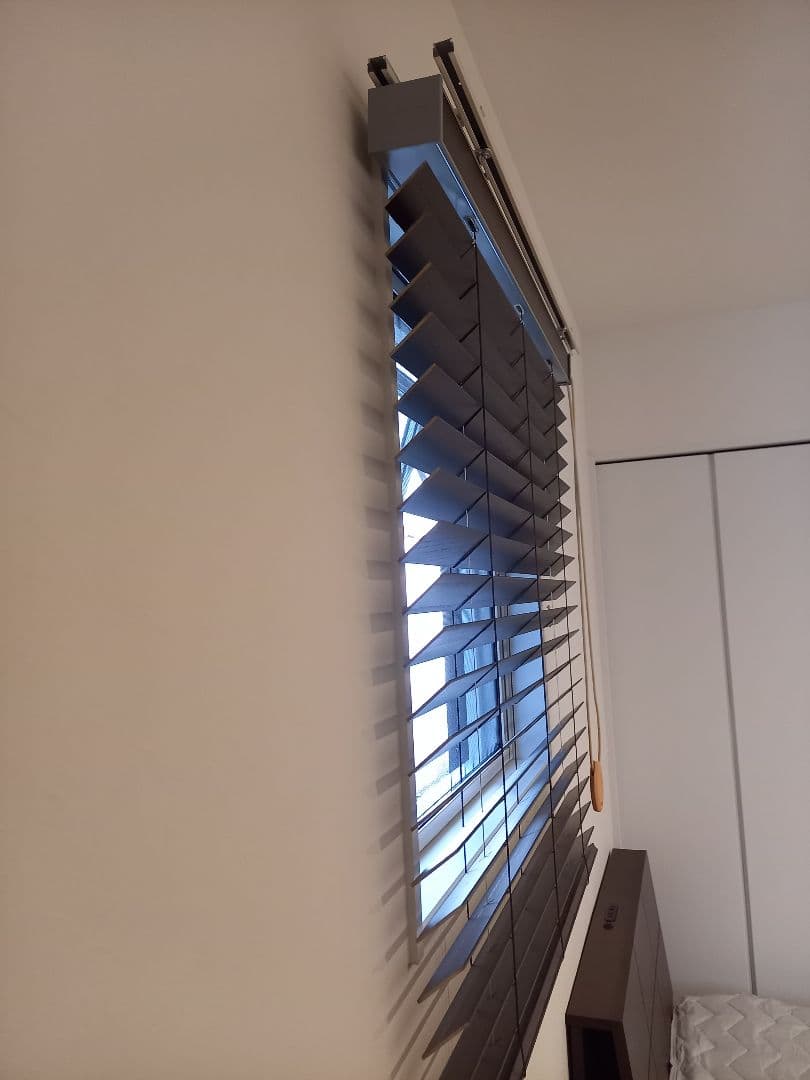 カーテンレール専用 木製ブラインド【穴あけ不要】※最終お値下げ❗