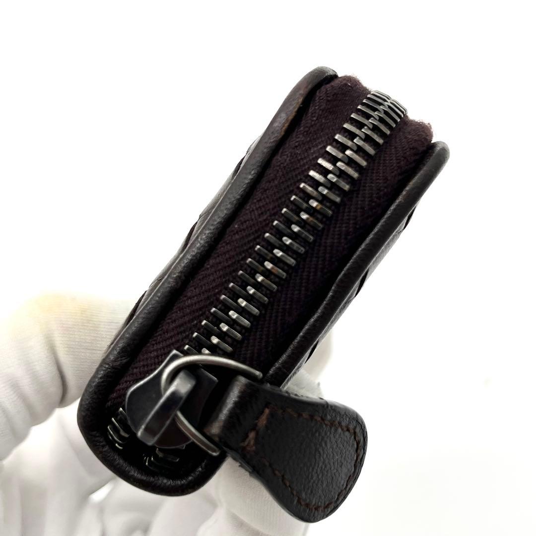 【美品】ボッテガヴェネタ　ケース　小銭入れ　イントレチャート　ブラウン