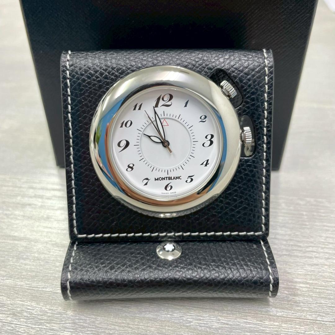 超美品　MONTBLANC　モンブラン　トラベルクロック　ブラック