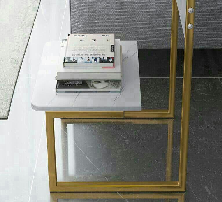 テーブルテーブル 小型のテーブル ベッドテーブル 大理石模様 ソファの脇のテ9