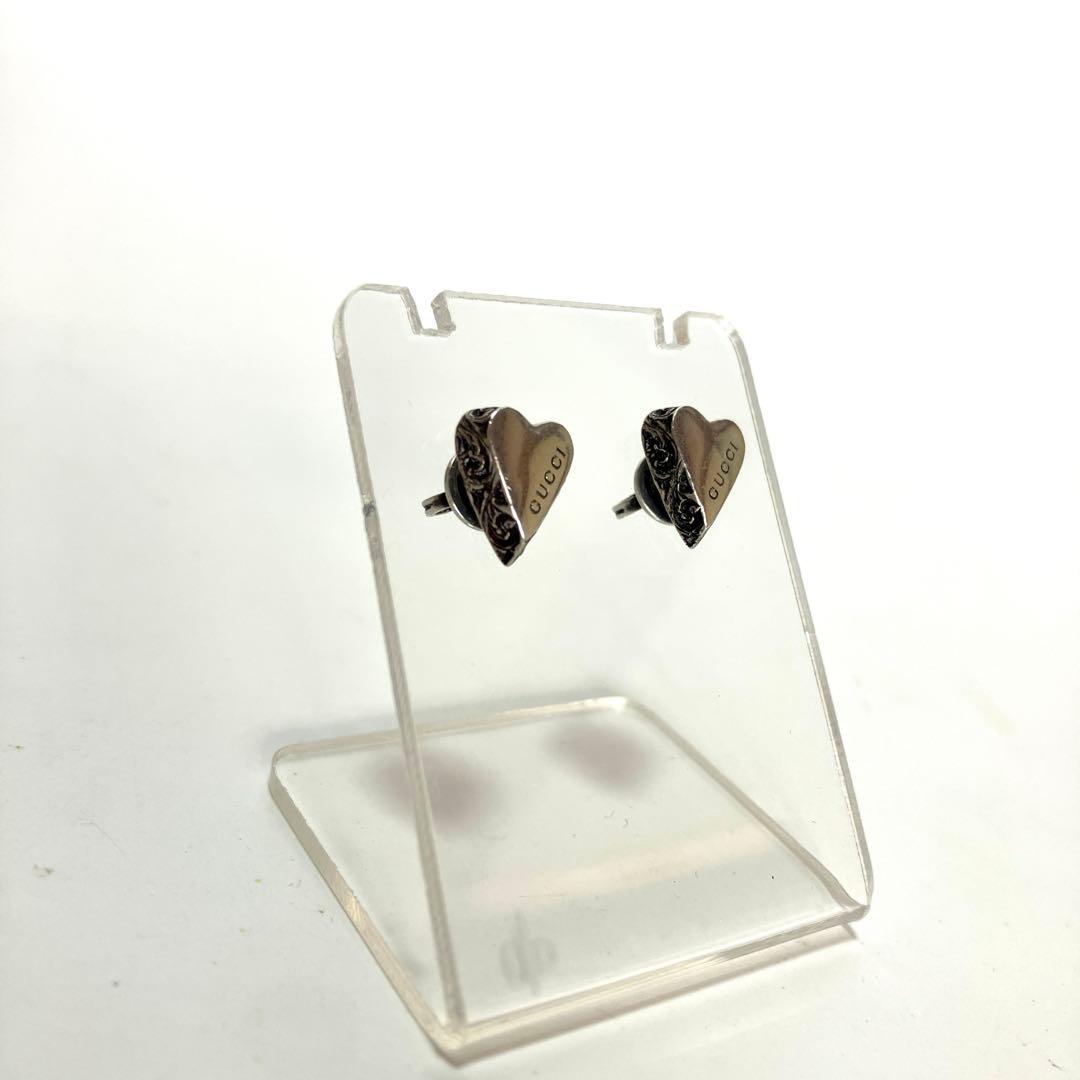 【廃盤品】GUCCI グッチ アラベスク ハート ピアス