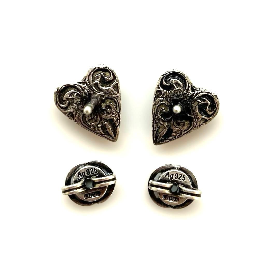 【廃盤品】GUCCI グッチ アラベスク ハート ピアス