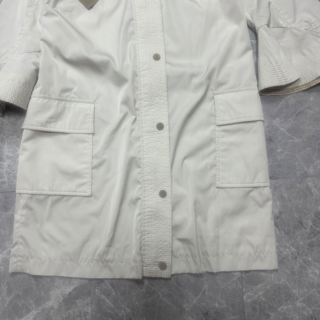 モンクレール×サカイ　2way ナイロンコート　フード　ライトグレー