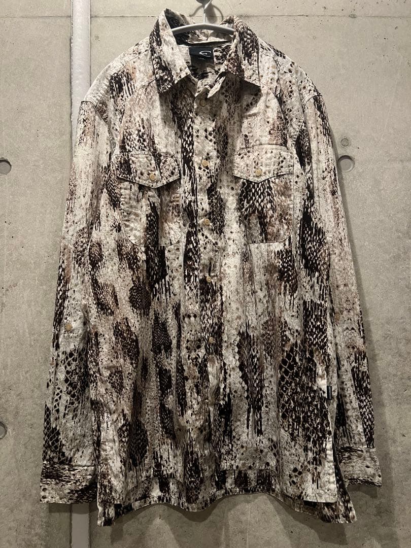 Just Cavalli パイソンプリント シャツ メンズ ジャストカヴァリ