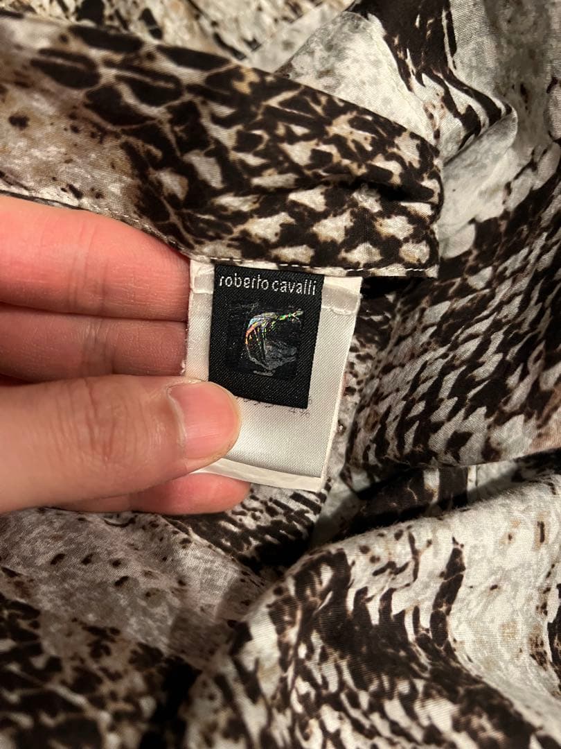 Just Cavalli パイソンプリント シャツ メンズ ジャストカヴァリ