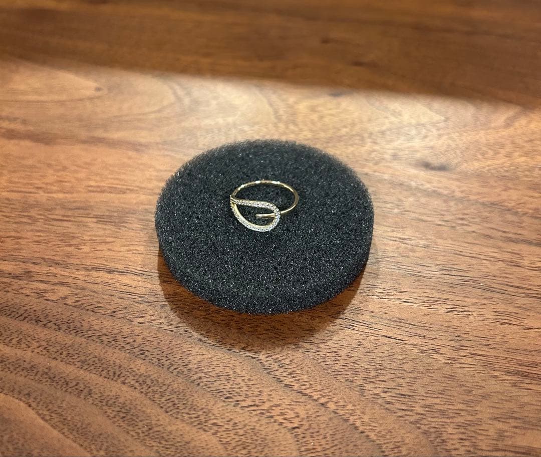 Lilas リラ Lilas ティアドロップラインダイヤリング K10 YG