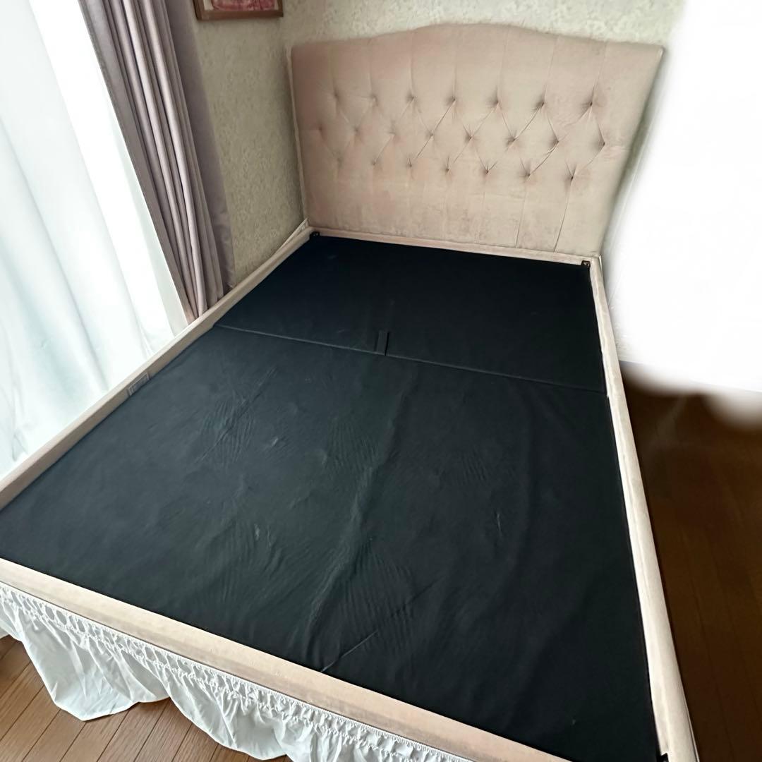 【美品】Francfranc ダブルサイズ ベッドフレームのみ