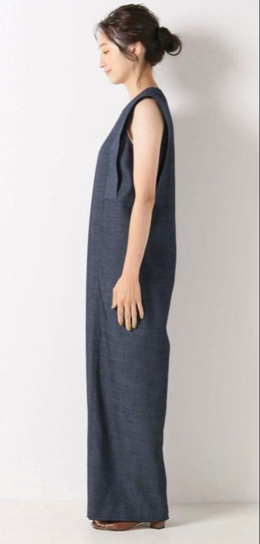 イエナ　スクエアショルダー　デニム　オールインワン