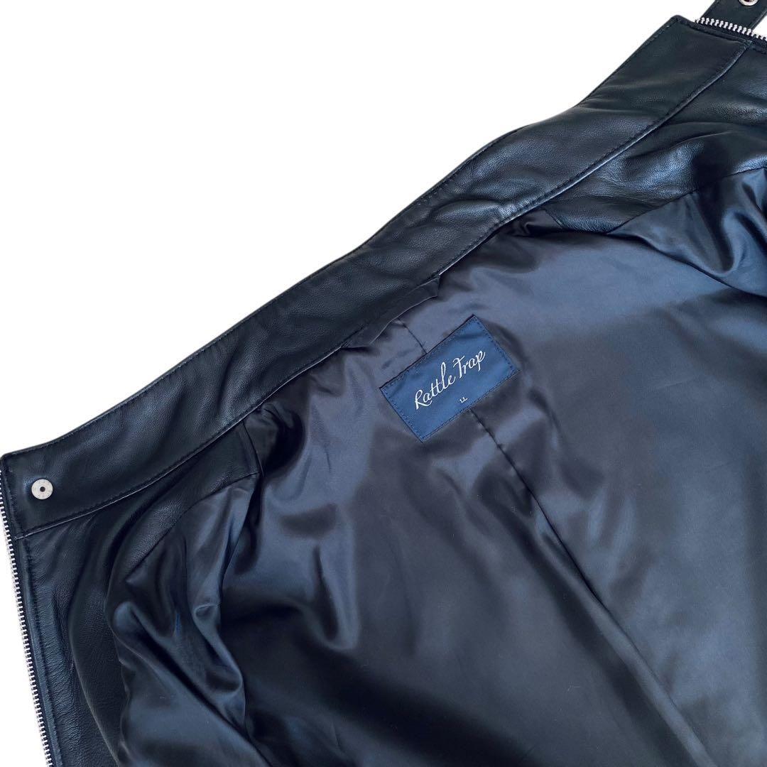 RATTLE TRAP【美品】レザー シングル ライダースジャケット XL