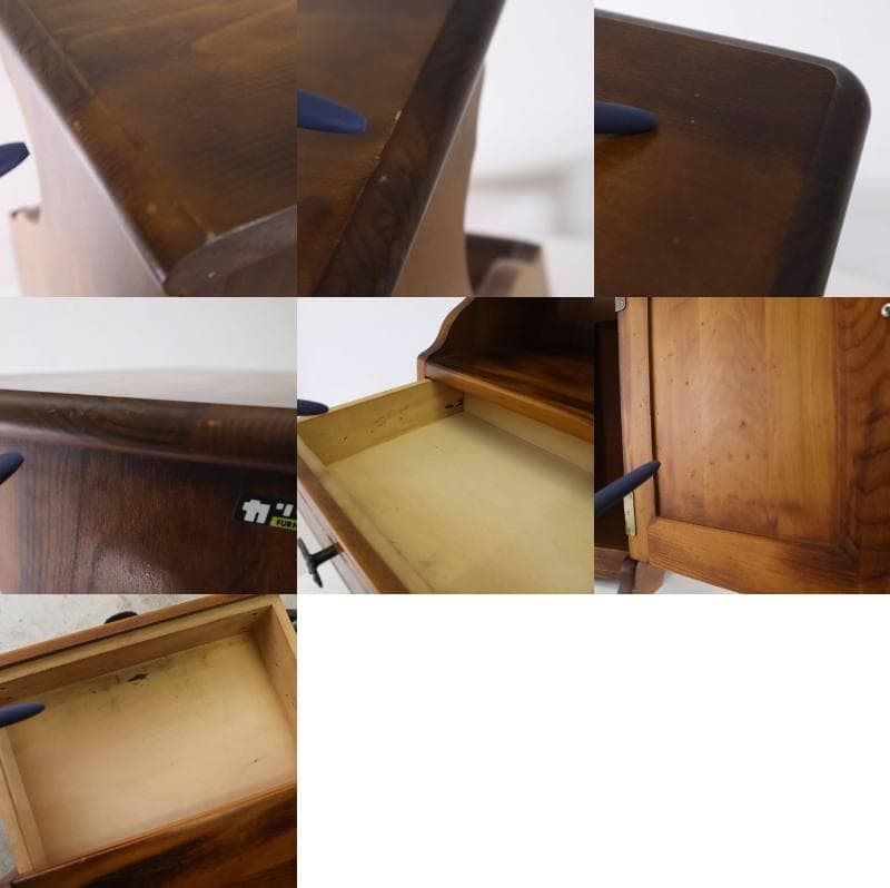 カリモク家具 コロニアル 電話台 玄関ラック 飾り台 花台 引き出し付き