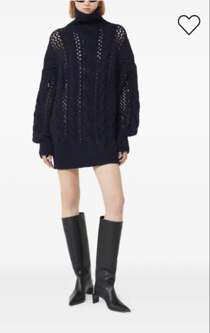 新品/SPORTMAX ケーブル編みタートルネックニット