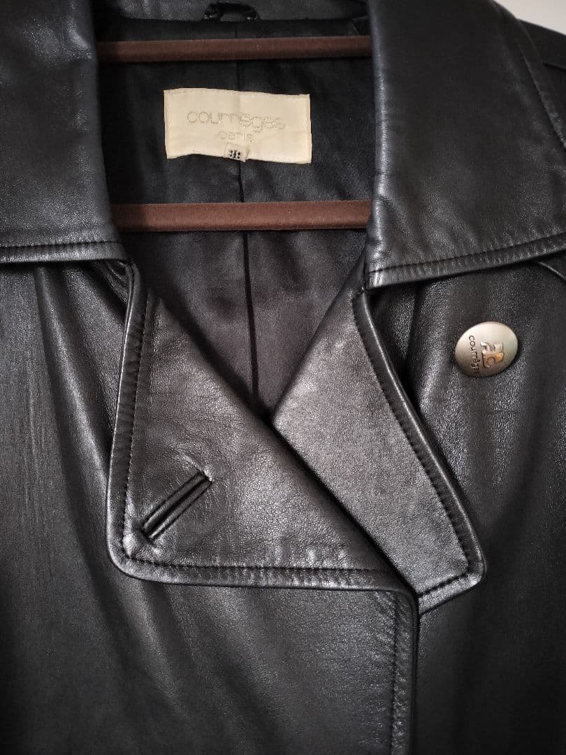 クレージュ courreges レザーコート