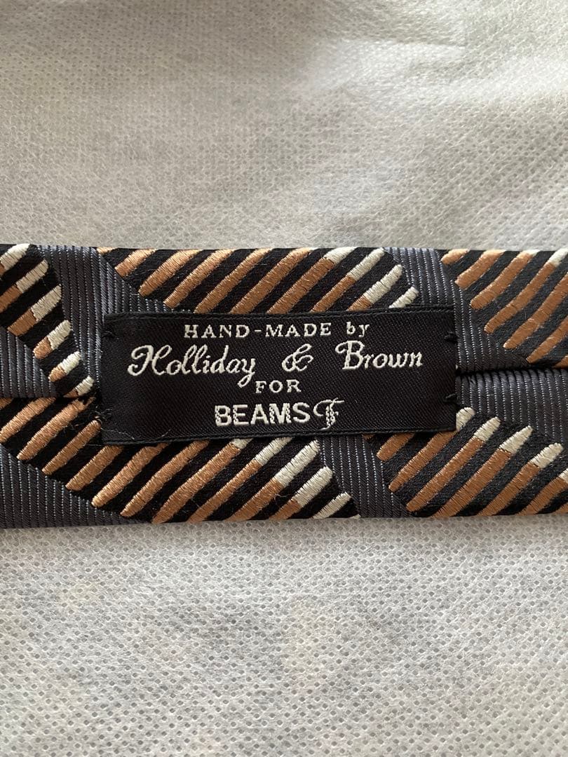 Holliday & brown ウェーブ柄 ジャカード ネクタイ