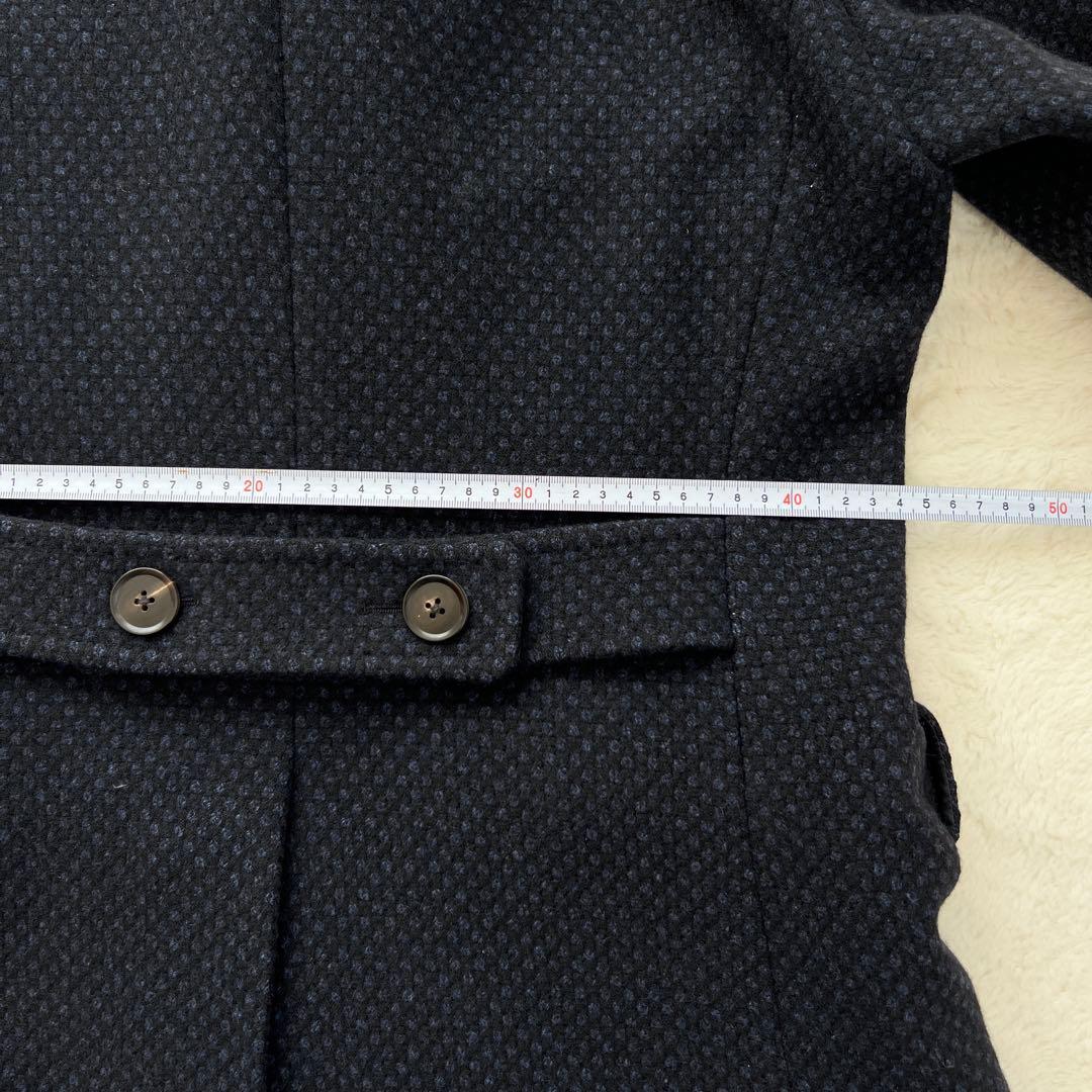 【美品】ユニバーサルランゲージ カノニコ ダブルチェスターコートS バーズアイ