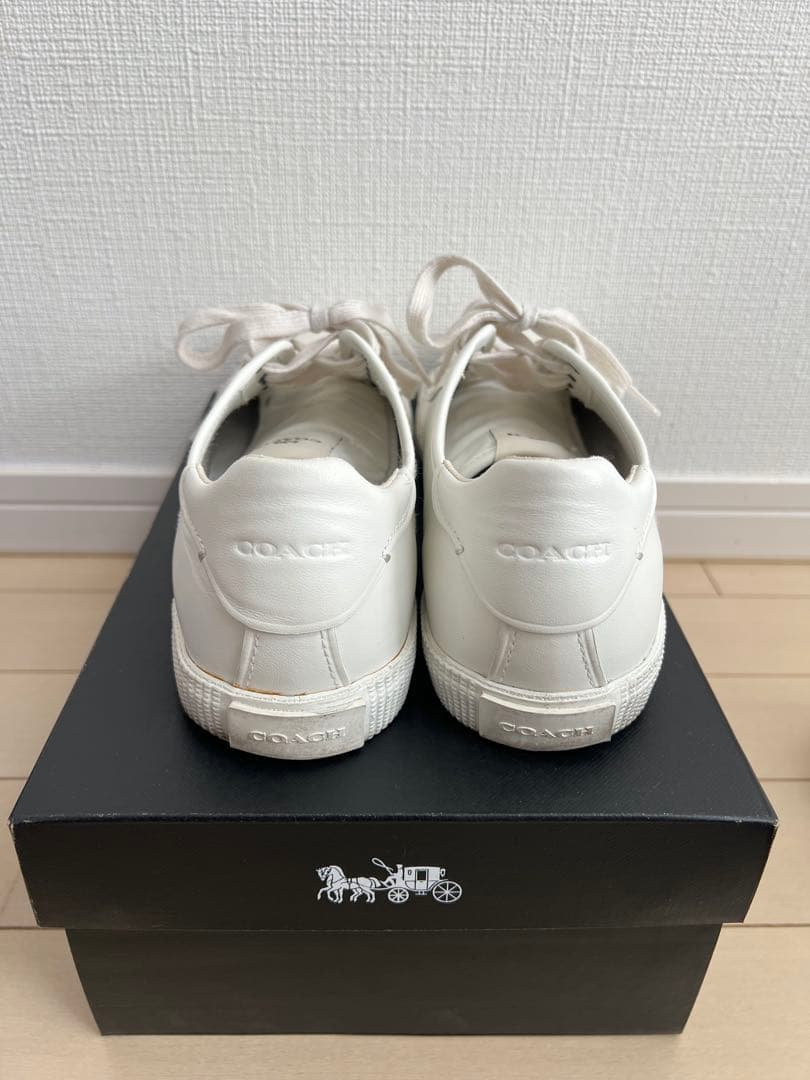 COACH ホワイトレザースニーカー