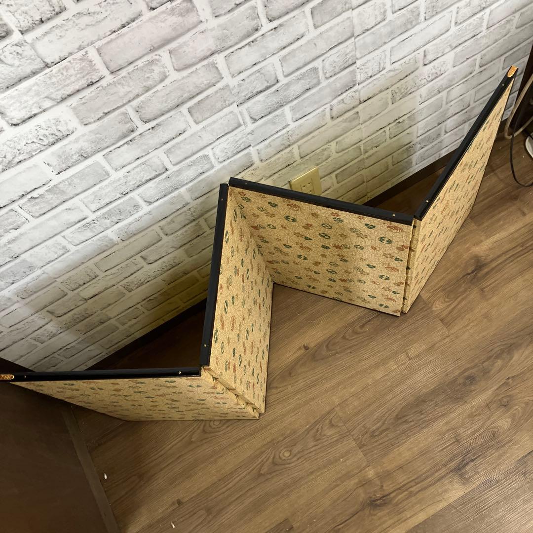 御屏風 屏風 4曲 金屏風 和装小物 インテリア 雛人形 五月人形 昭和レトロ