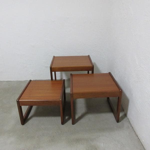 イギリス ビンテージ 家具 ネストテーブル 入れ子式 英国 6072e